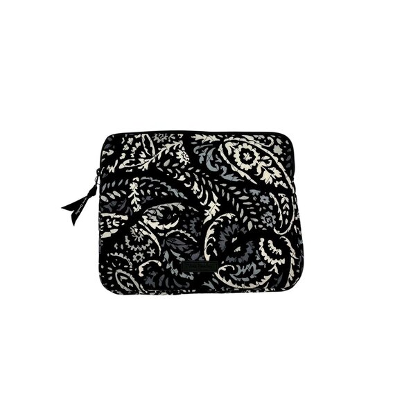 Vera Bradley Paisley Noir 10 Inch Black & White Quilted Tablet Sleeve - Picture 3 of 5